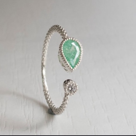 Anthropologie Jewelry - 925 Sterling Silver ring mint gem (sz 4-9)
